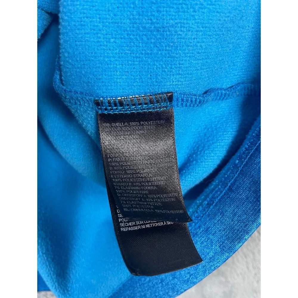 The North Face Mens Medium Blue Heather Quarter Zip Fleece Pullover Jacket
